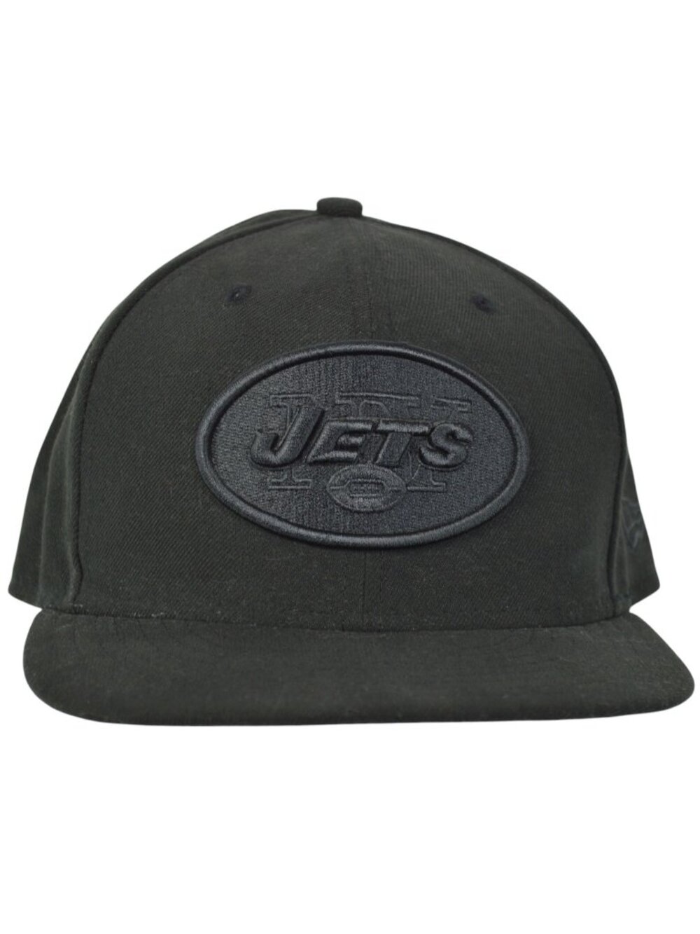 NEW ERA New York Jets Hat 59FIFTY Size 7 1/2 Black Fitted Circle Logo Cap